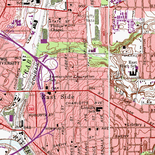 Topographic Map of United Methodist Community Center, OH