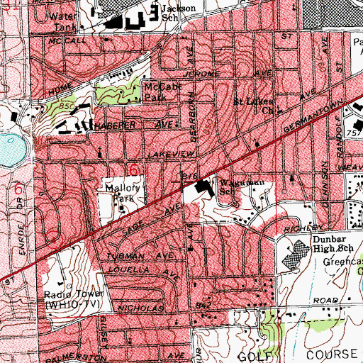 Topographic Map of Church of God Gateway to Heaven, OH