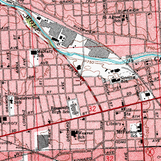 Topographic Map of Church of the Good Shepherd Apostolic Faith, OH