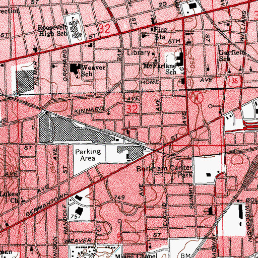 Topographic Map of Corinthian Baptist Church, OH