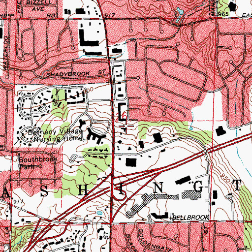 Topographic Map of Epiphany Lutheran Church, OH