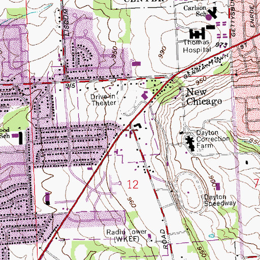 Topographic Map of Faith Apostolic Temple Church, OH