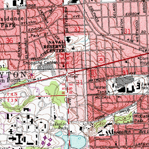 Topographic Map of Freedom Faith Baptist Church, OH