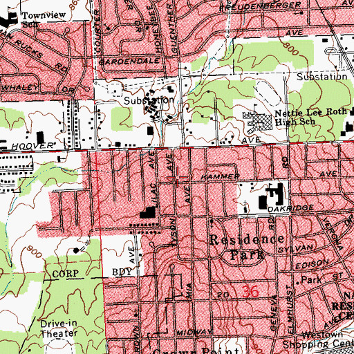 Topographic Map of Holiness Church, OH