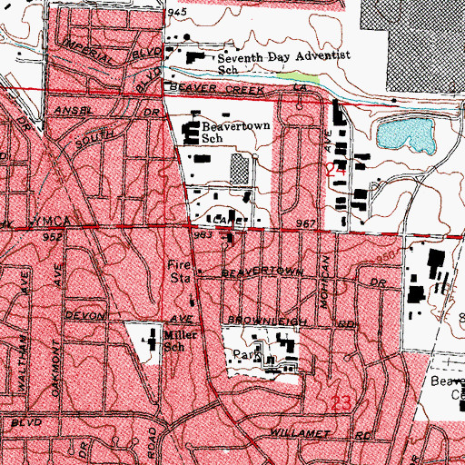 Topographic Map of Kettering First Church of God, OH