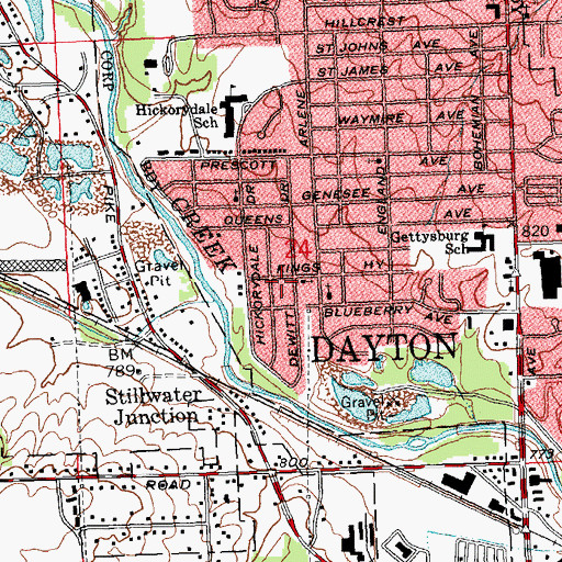 Topographic Map of Metropolitan Missionary Baptist Church, OH