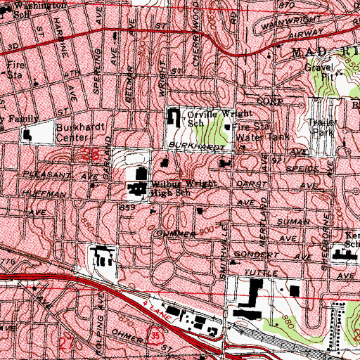 Topographic Map of New Apostolic Church, OH