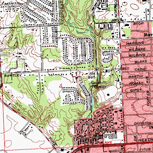Topographic Map of Northern Hills Baptist Church, OH