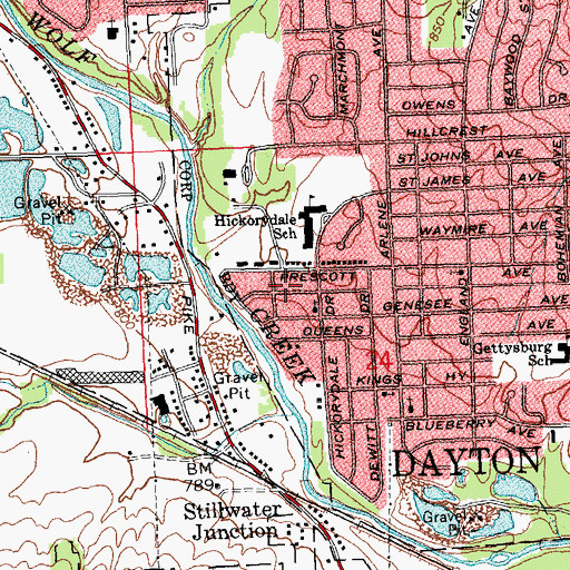 Topographic Map of Saint Matthew Missionary Baptist Church, OH