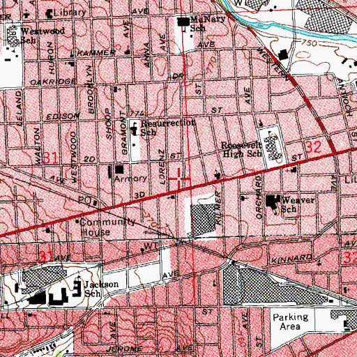 Topographic Map of Tabernacle of Everlasting Joy, OH