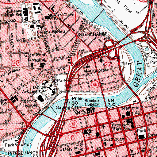 Topographic Map of Trinity Pentecostal Church of God, OH