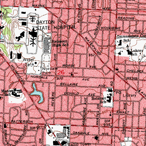 Topographic Map of Nordale Avenue Community Church, OH