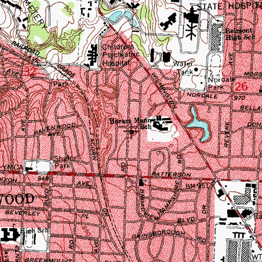 Topographic Map of Shroyer Road Baptist Church, OH