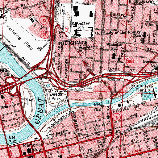 Topographic Map of Brethren in Christ Mission Church, OH