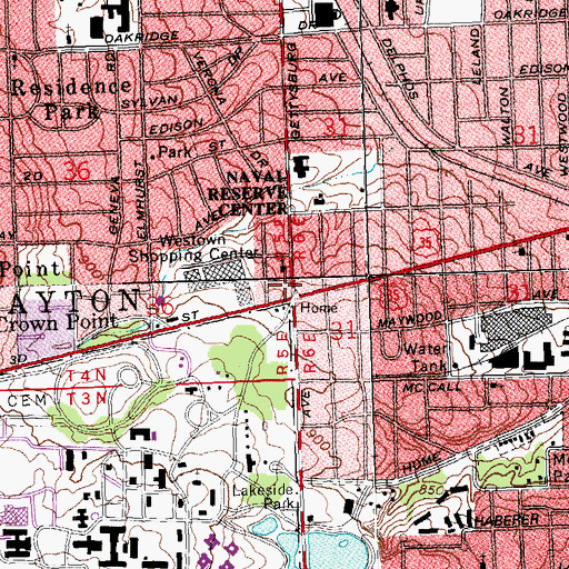 Topographic Map of Macedonia Baptist Church, OH