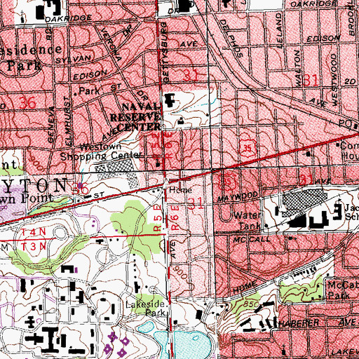 Topographic Map of Victory Bible Church, OH