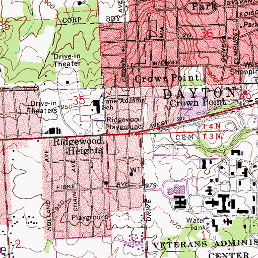 Topographic Map of Bethany Christian Center, OH