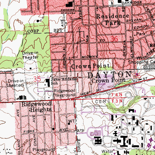 Topographic Map of Bethlehem Missionary Baptist Church, OH