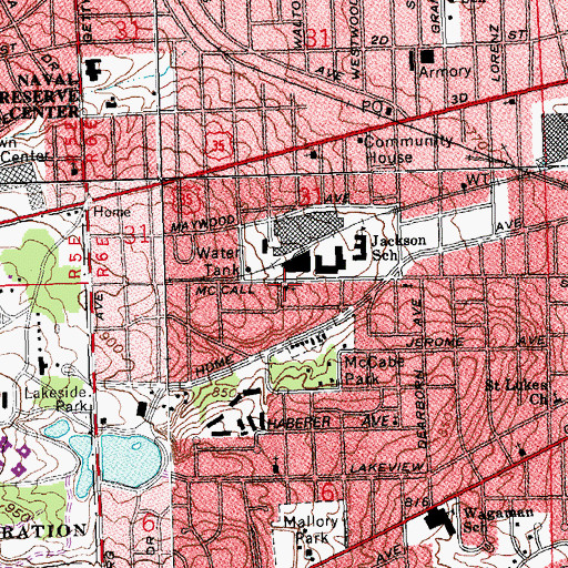 Topographic Map of Greater Damascus Baptist Church, OH