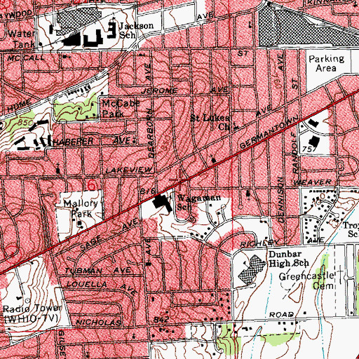 Topographic Map of Isle of Patmos Church, OH
