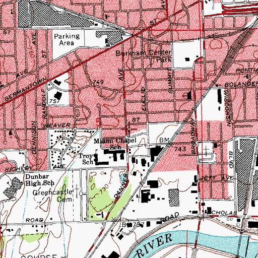 Topographic Map of Greater Revelation of Christ Baptist Church, OH