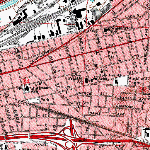 Topographic Map of Eastview Baptist Church, OH