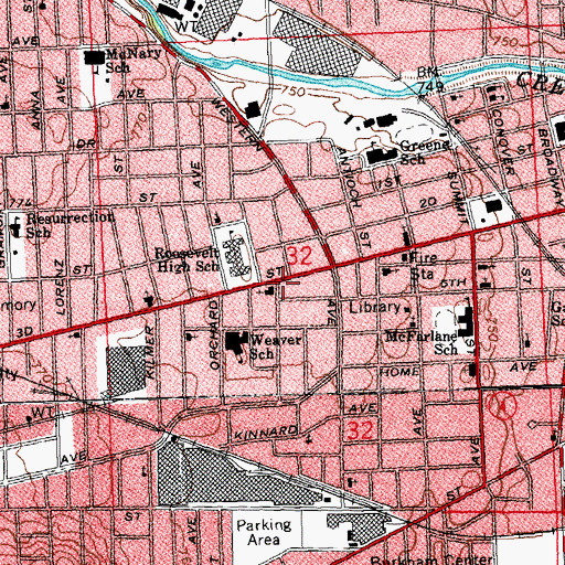 Topographic Map of Zion Hill Missionary Baptist Church, OH