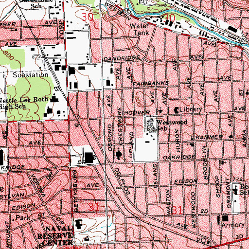 Topographic Map of All Nations Gospel Holy Church of God, OH