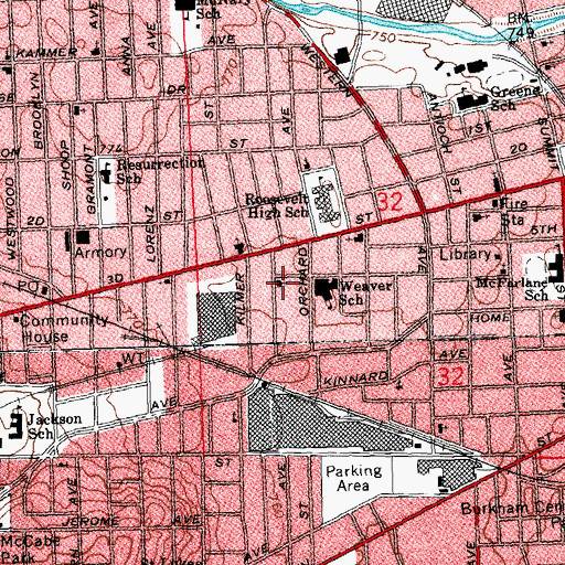 Topographic Map of Canaan Early Church of God in Christ, OH