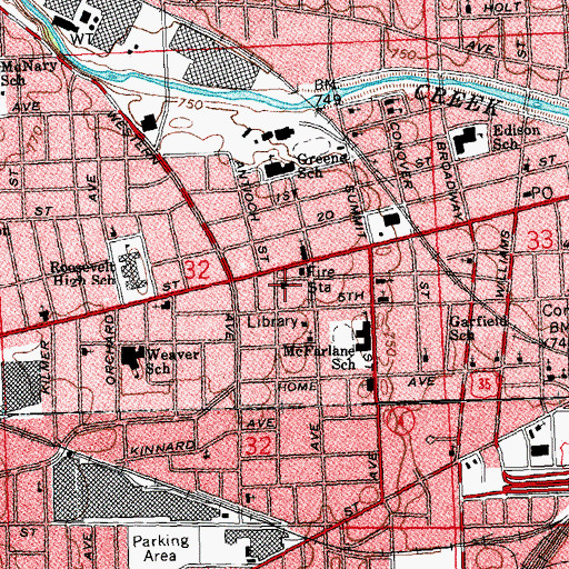 Topographic Map of Greater Allen African Methodist Episcopal Church, OH