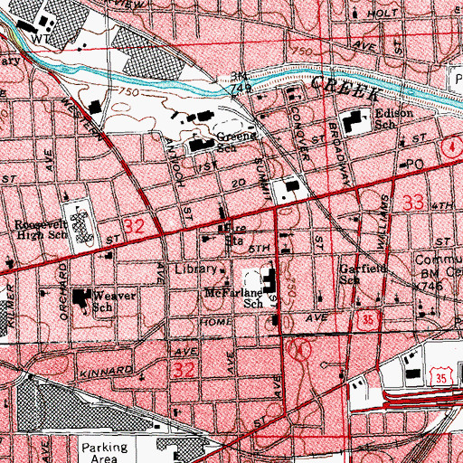 Topographic Map of Pughs Temple Apostolic Faith Church, OH