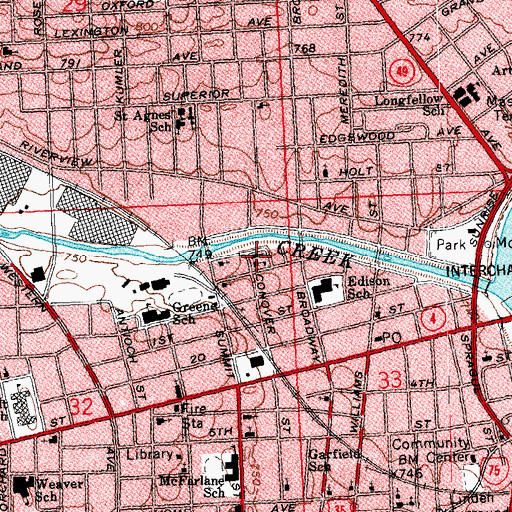 Topographic Map of Pilgrim Holiness Church, OH