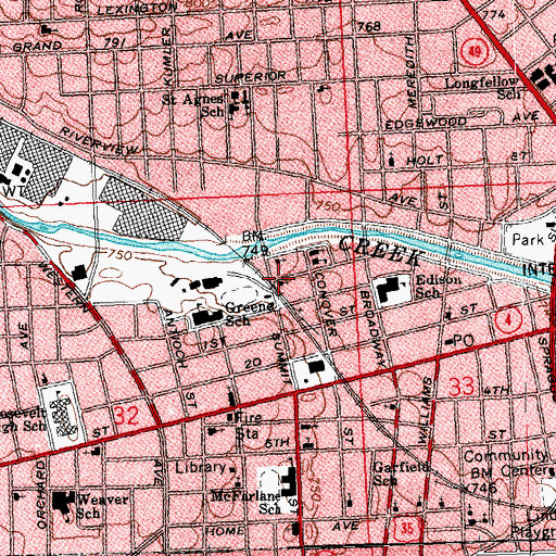 Topographic Map of Shining Light Holiness Church, OH