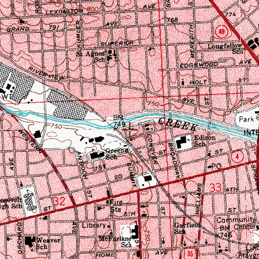 Topographic Map of Mount Zion Church of God Holiness, OH