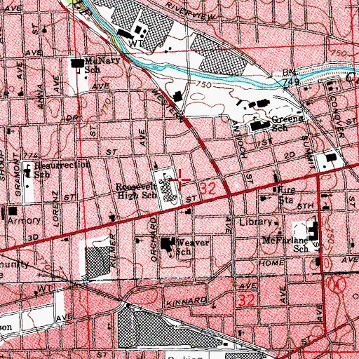 Topographic Map of Trinity Missionary Baptist Church, OH