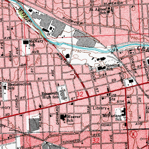Topographic Map of Sardis Early Church of Christ, OH