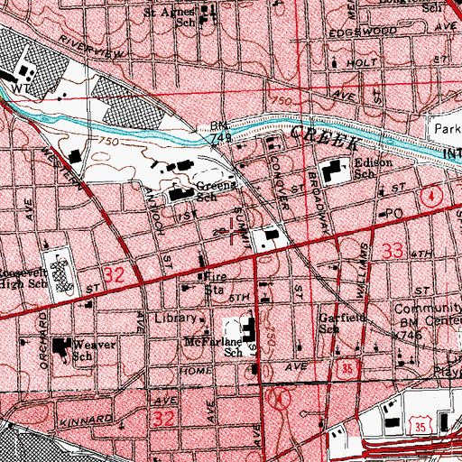 Topographic Map of General Assembly of the First Born Church, OH