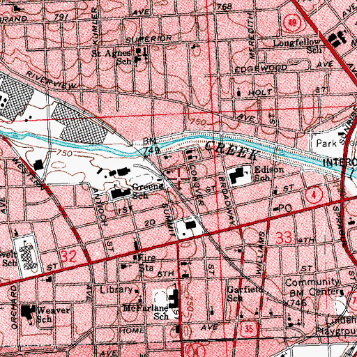 Topographic Map of Valley Peace Baptist Church, OH