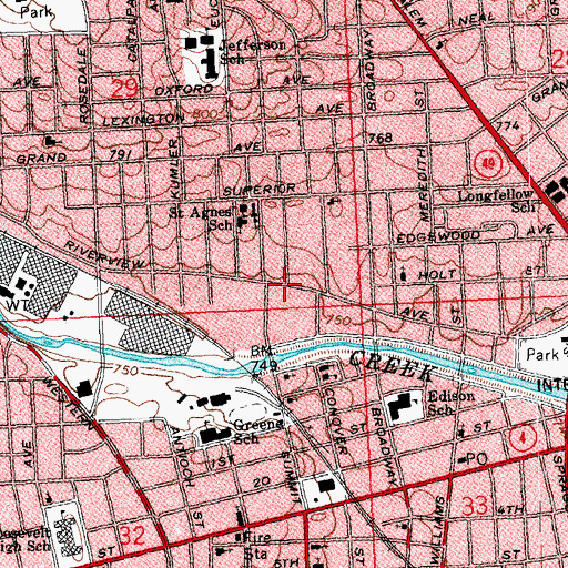 Topographic Map of Reed Chapel Christian Methodist Episcopal Church, OH