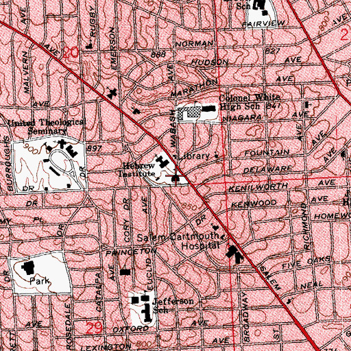 Topographic Map of Beth Abraham Synagogue, OH