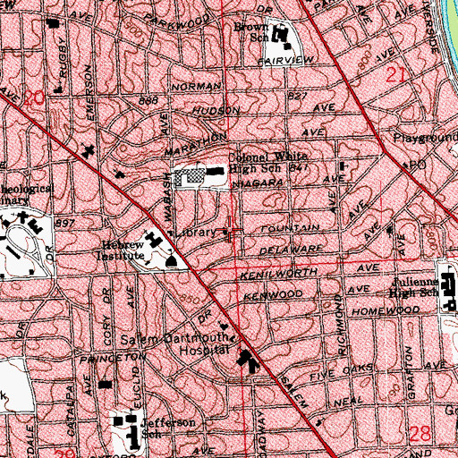 Topographic Map of Victory Hill Full Gospel Tabernacle, OH