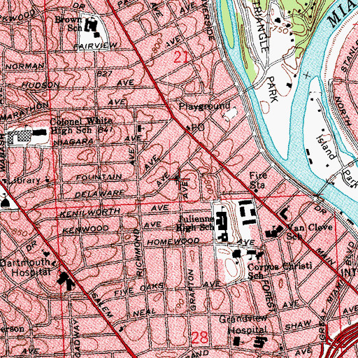 Topographic Map of Hale United Church of Christ, OH