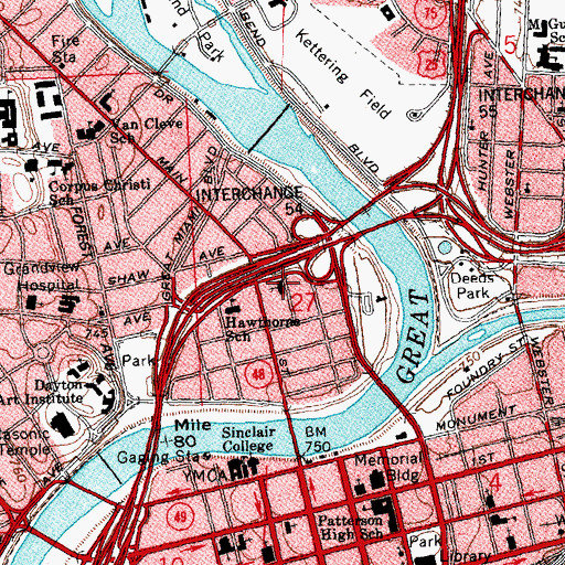Topographic Map of Faircreek Church, OH