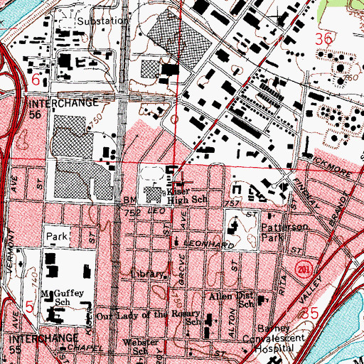 Topographic Map of Saint Stephens Catholic Church, OH