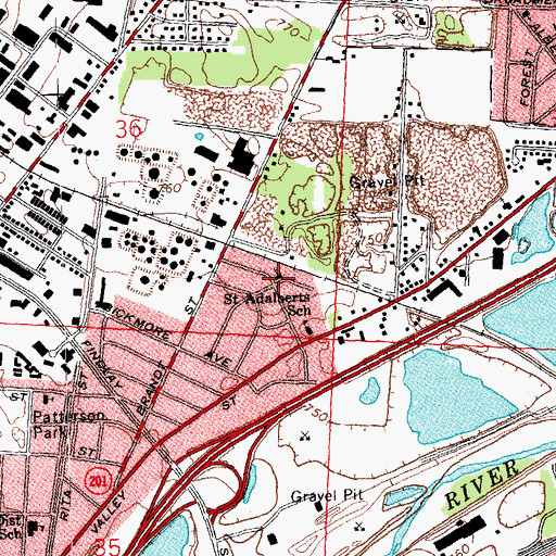 Topographic Map of Church of God of Prophecy, OH