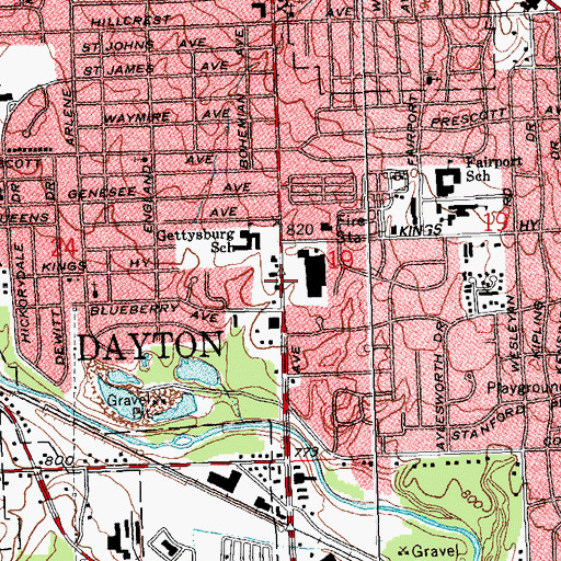 Topographic Map of New Testament Missionary Baptist Church, OH