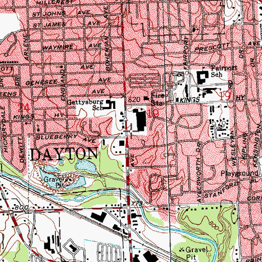 Topographic Map of Grace Assembly of God Church, OH