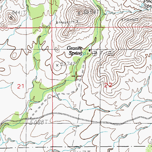 Topographic Map of Sala Ranch, AZ