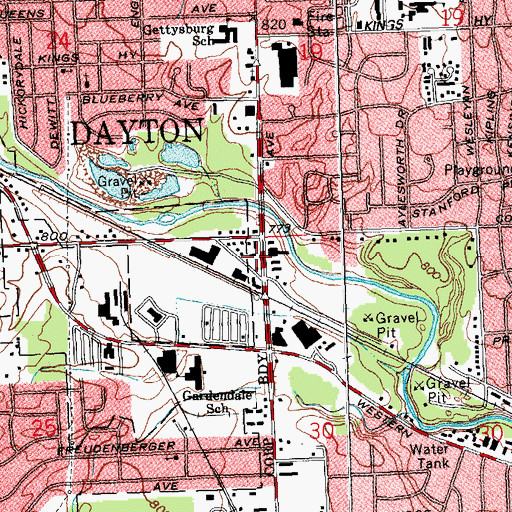 Topographic Map of Bethel Pentecostal Temple, OH