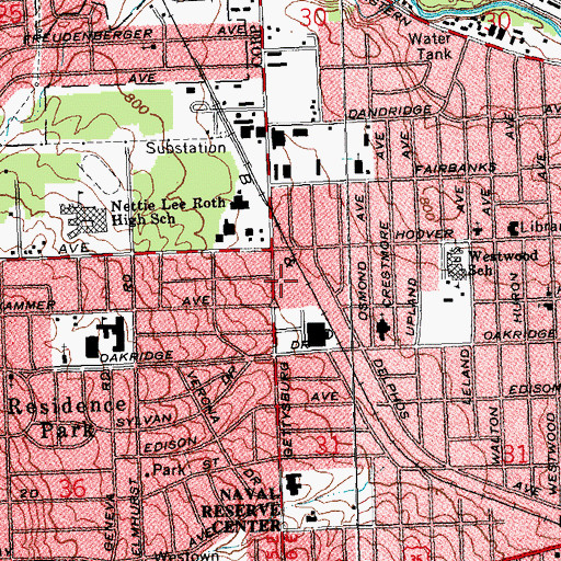 Topographic Map of Grace Apostolic Church, OH
